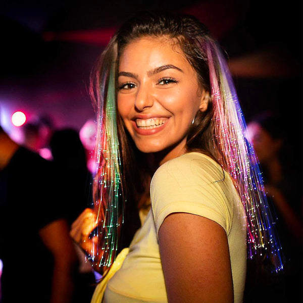 LED Fibre Optic Hair Extensions - Flash Braids 5