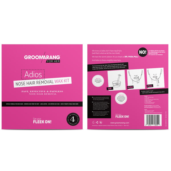 Groomarang For Her - Adios Nose Hair Removal Wax Kit For Her & Optional Bundle 7