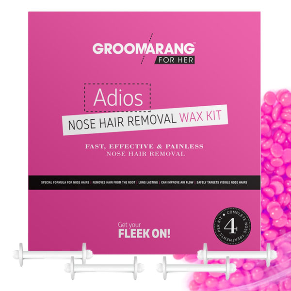 Groomarang For Her - Adios Nose Hair Removal Wax Kit For Her & Optional Bundle 5