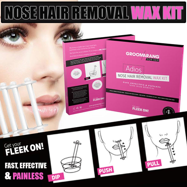 Groomarang For Her - Adios Nose Hair Removal Wax Kit For Her & Optional Bundle 1