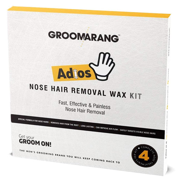 Groomarang Adios Nose Hair Removal Wax Kit & Optional Eyebrow Shaver 3