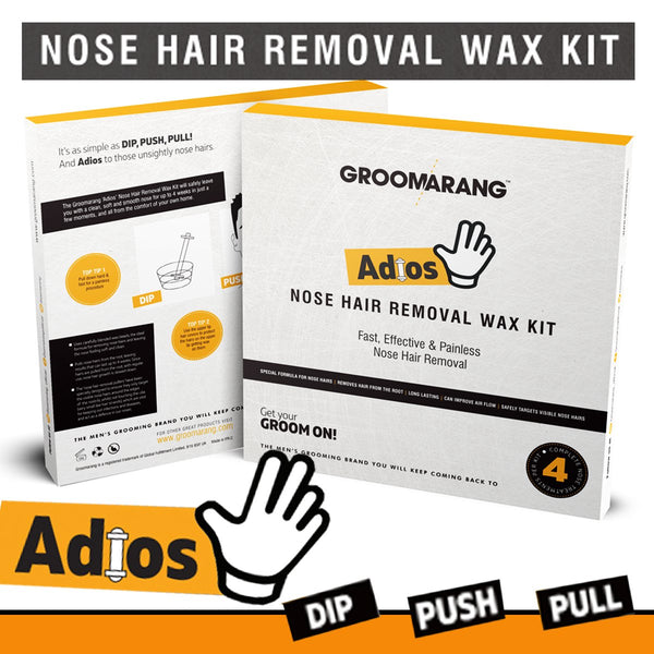 Groomarang Adios Nose Hair Removal Wax Kit & Optional Eyebrow Shaver 6