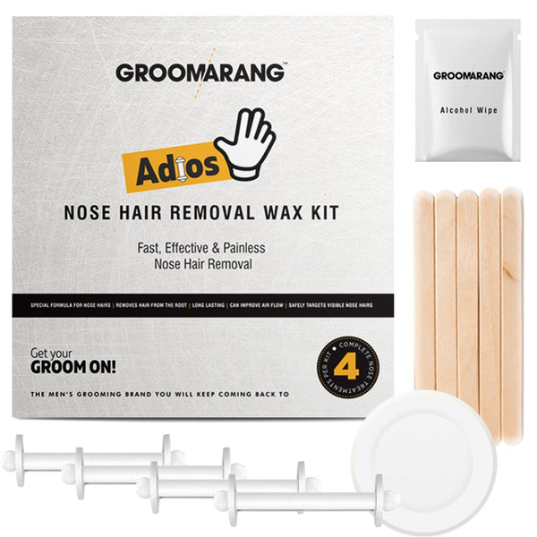 Groomarang Adios Nose Hair Removal Wax Kit & Optional Eyebrow Shaver 2