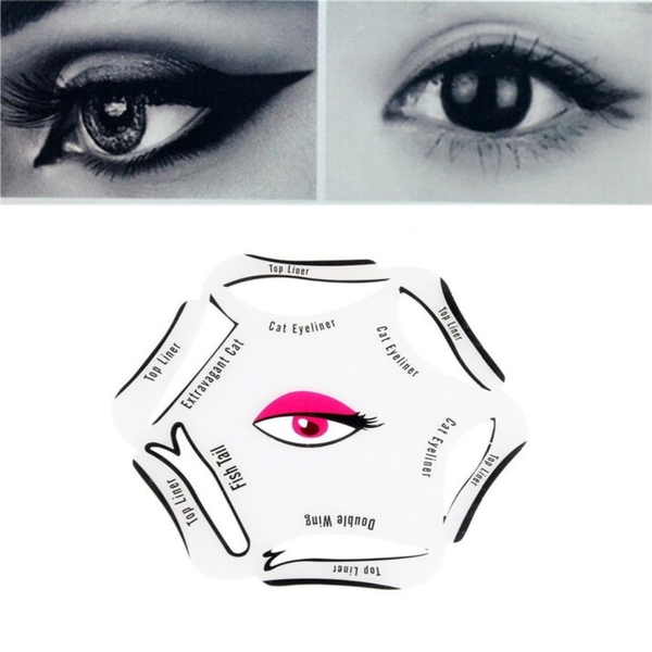 6 in 1 Eyeliner Stencil - Optional Black Eyeliner 4