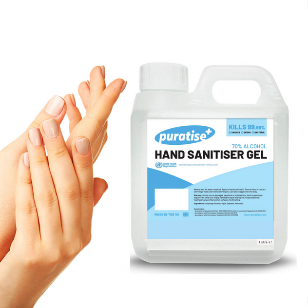 Puratise 1 Litre Hand Sanitiser Gel 0