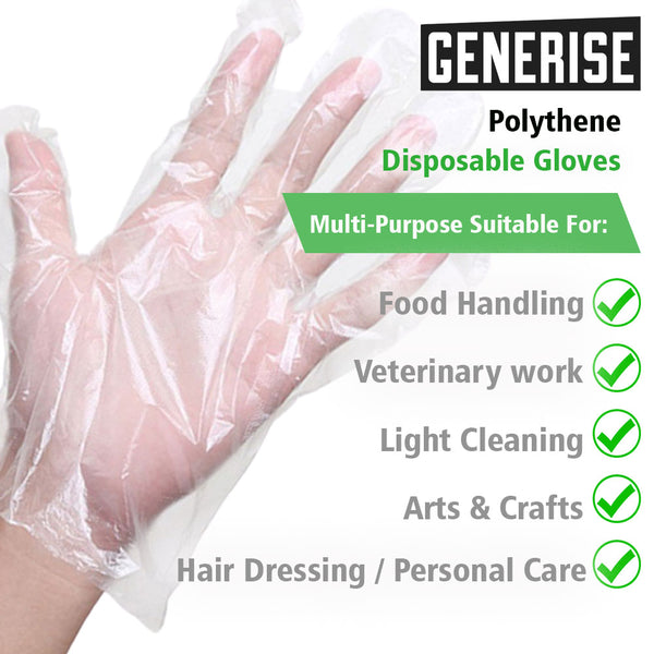 Generise Disposable Plastic Gloves 100 Per Pack 2