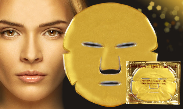 10 Gold Collagen Face Masks and Head Cap 0