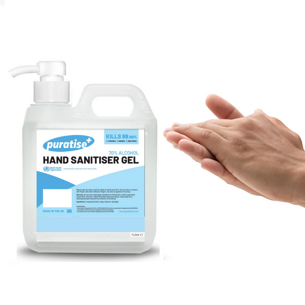 Puratise 1 Litre Hand Sanitiser Gel 2