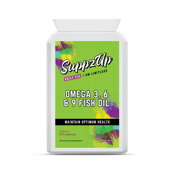 SuppzUp Omega 3, 6 & 9 Fish Oil 1000mg - 90 Capsules 0