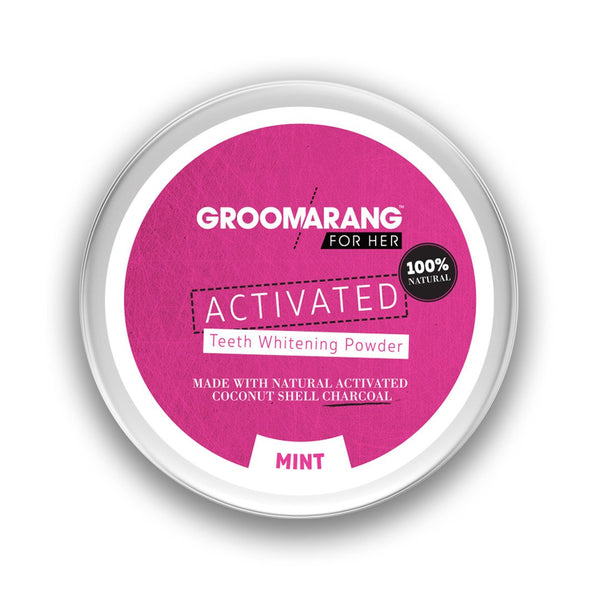 Groomarang Activated Charcoal Whitening Teeth Powder - Mint - 50g 0