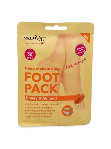 Derma V10 Deep Moisturising Foot Packs - Vitamin E Enriched 3