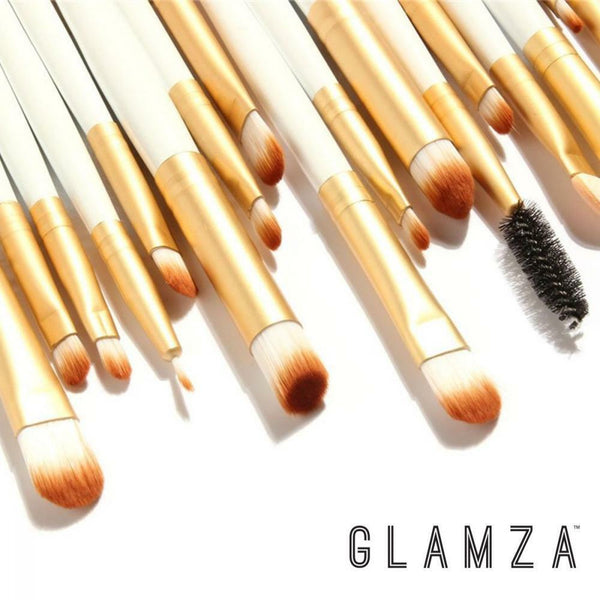 Glamza 20pc Makeup Brushes Set - White 3
