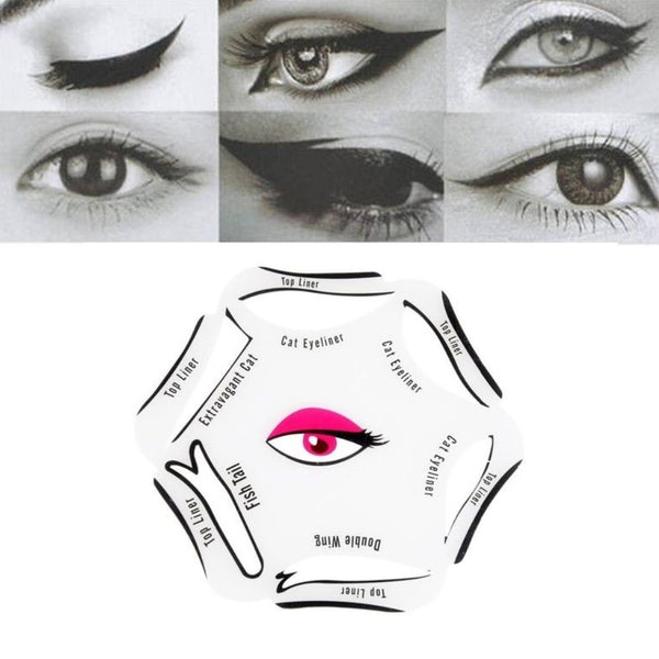 6 in 1 Eyeliner Stencil - Optional Black Eyeliner 5