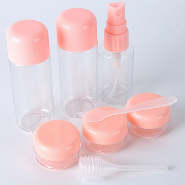 Glamza 9pc Empty Bottle Travel Pack - Pink & Green 0