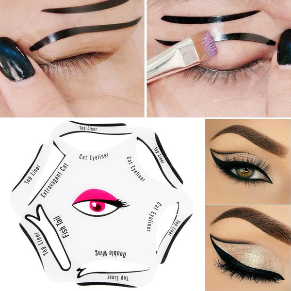 6 in 1 Eyeliner Stencil - Optional Black Eyeliner 3