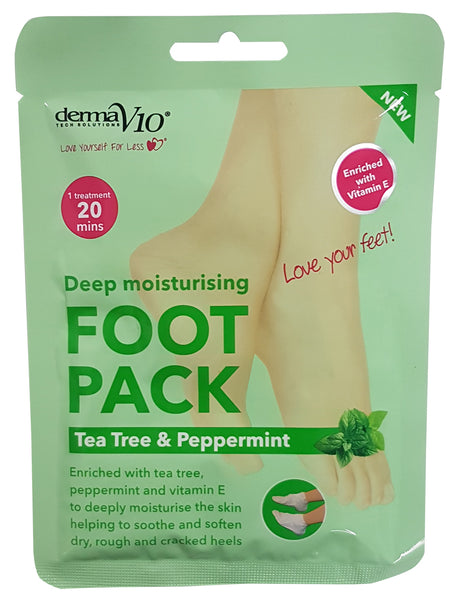 Derma V10 Deep Moisturising Foot Packs - Vitamin E Enriched 1