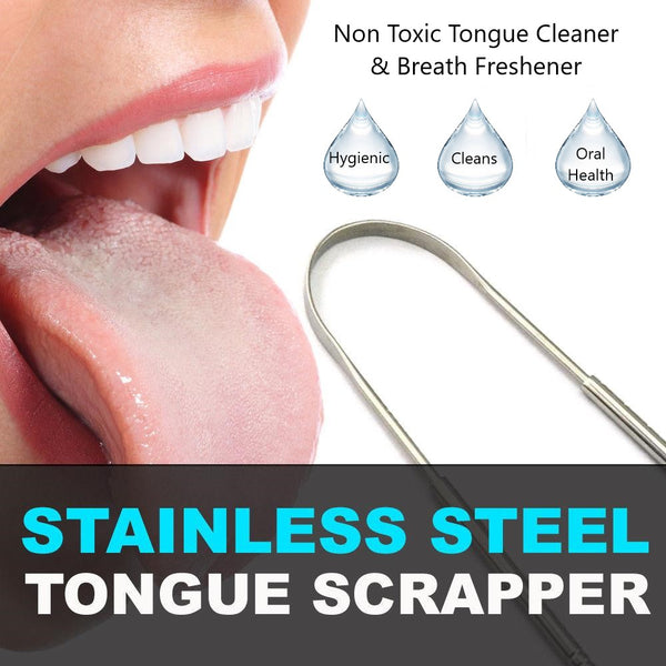 Glamza Stainless Steel Tongue Scraper 0