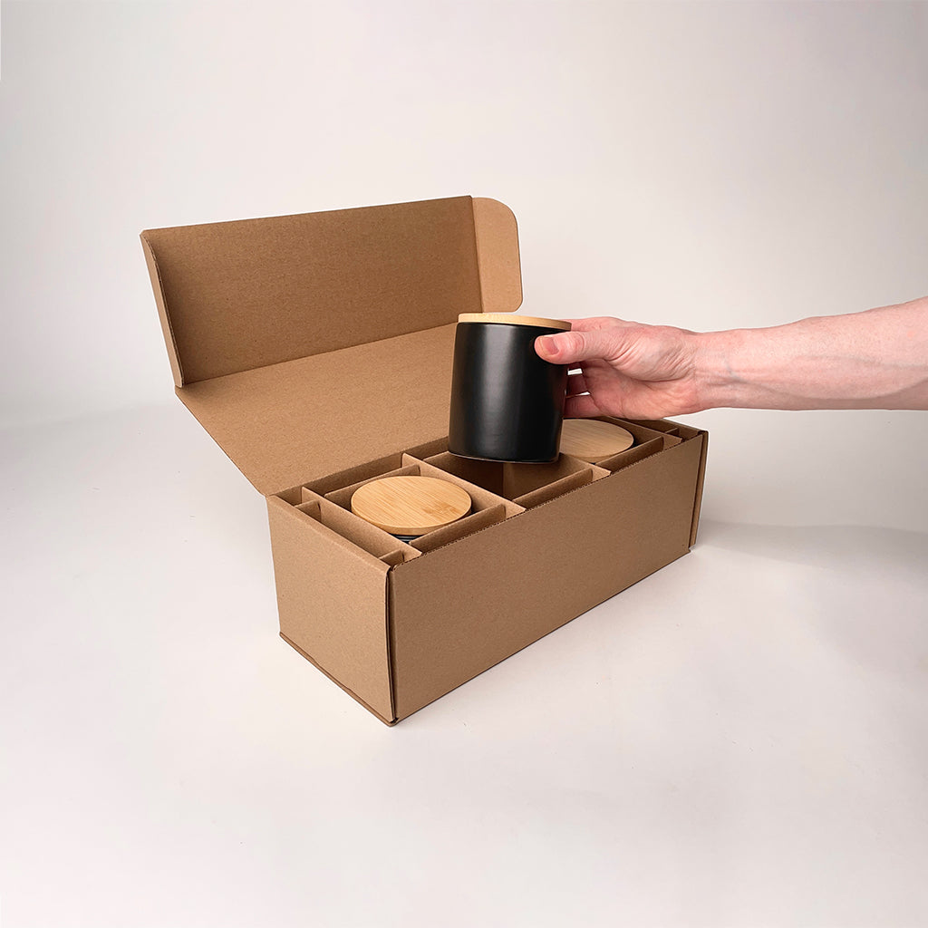 Packaging for CandleScience Ceramic Jars