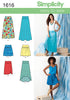 Simplicity Pattern: S1616 Misses' Knit or Woven Skirts | Easy ...