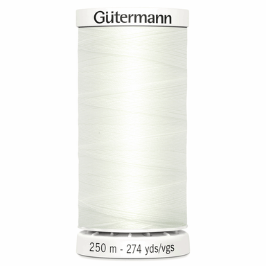 Gütermann Sew-All Polyester Sewing Thread - Colour: #1 Ivory —   - Sewing Supplies