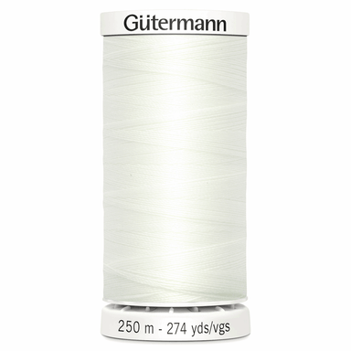 Gütermann Sew-All Polyester Sewing Thread - Colour: #1 Ivory —   - Sewing Supplies