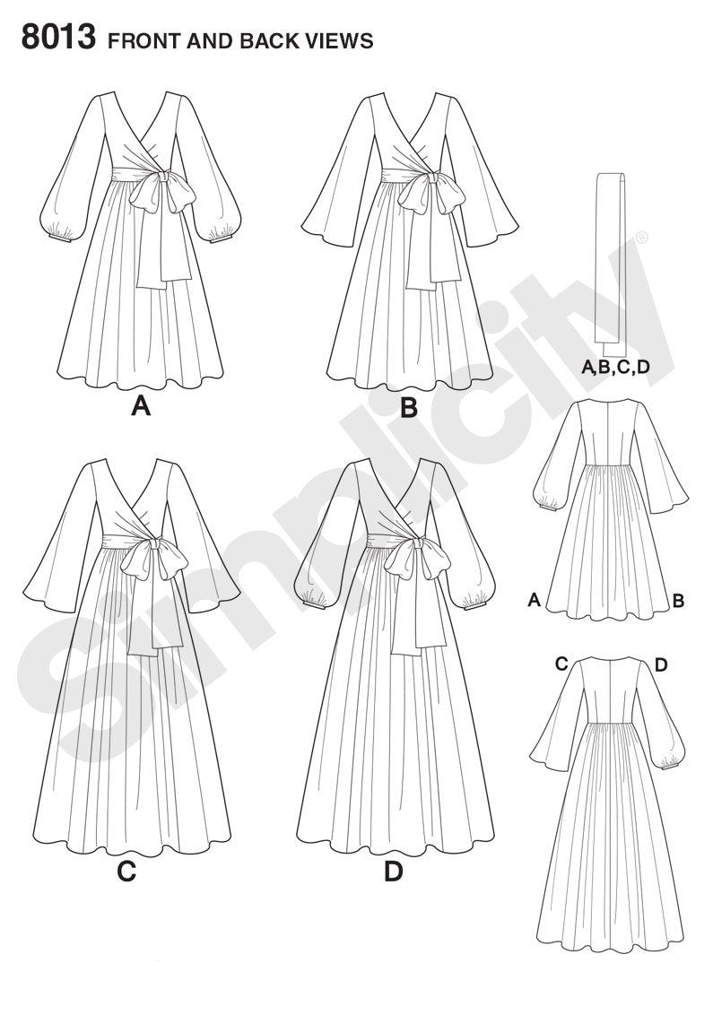 Simplicity Pattern 8013 Misses' Vintage 1970s Dresses – jaycotts.co.uk ...
