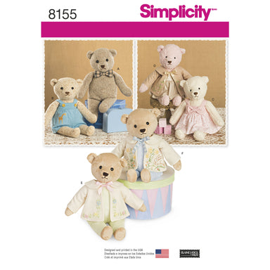 Simplicity S9441 Stuffed Animal Sewing Pattern