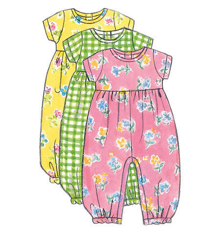 Butterick Pattern: B5624 Infants' Dress, Jumper, Romper, Jumpsuit ...