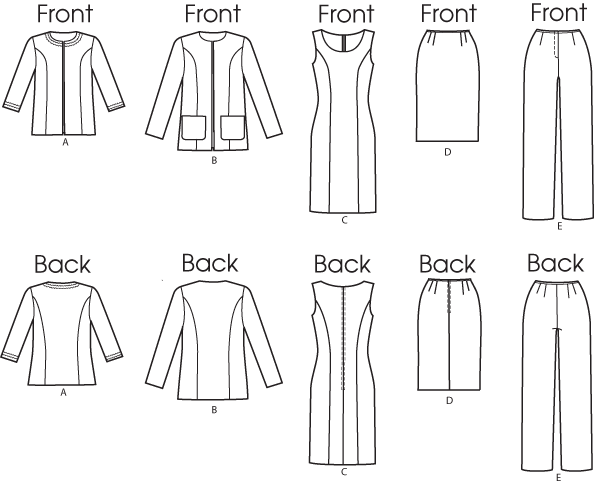 Butterick Pattern: B5719 Women's Wardrobe Pieces | Easy — jaycotts.co ...
