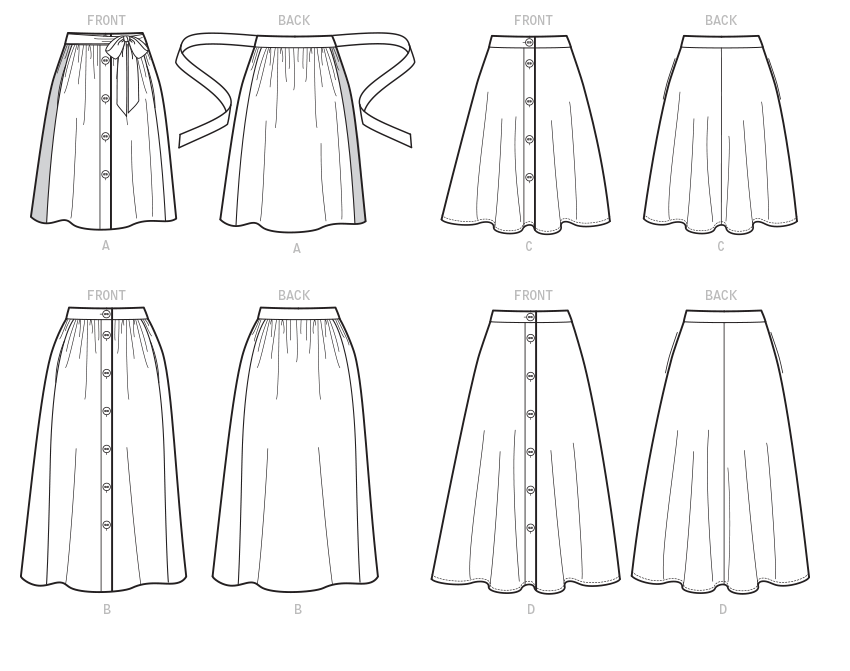 McCalls 7981 Skirts sewing pattern — jaycotts.co.uk - Sewing Supplies