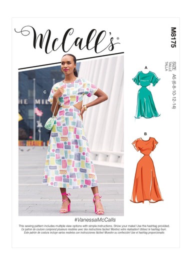 McCall's 8090 #MarinaMcCalls - Misses' Dresses & Belt