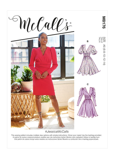 Sewing Pattern for Womens Dress, Mccalls Pattern M8252, NEW