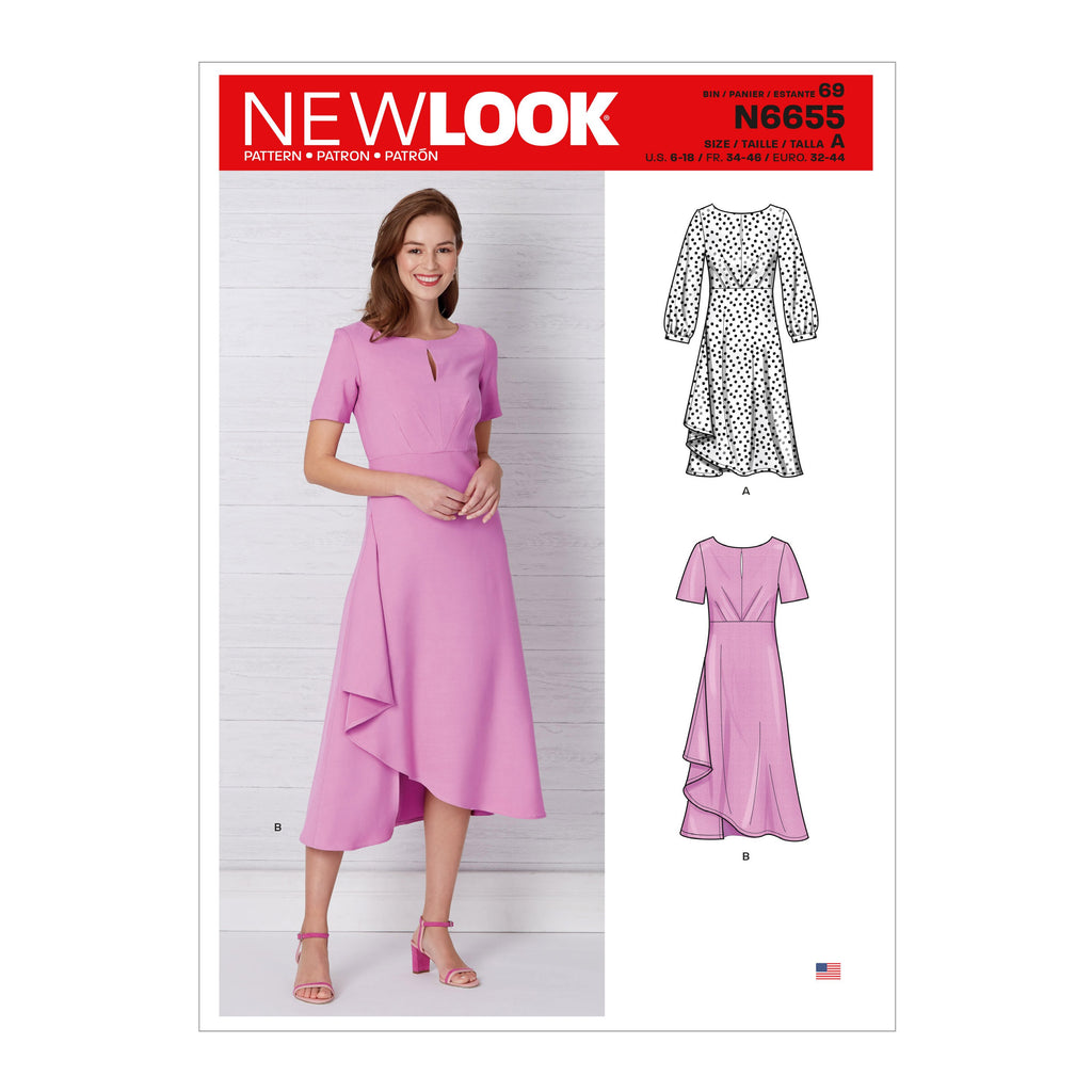 New Look Sewing Pattern 6655  Dress In Two Lengths