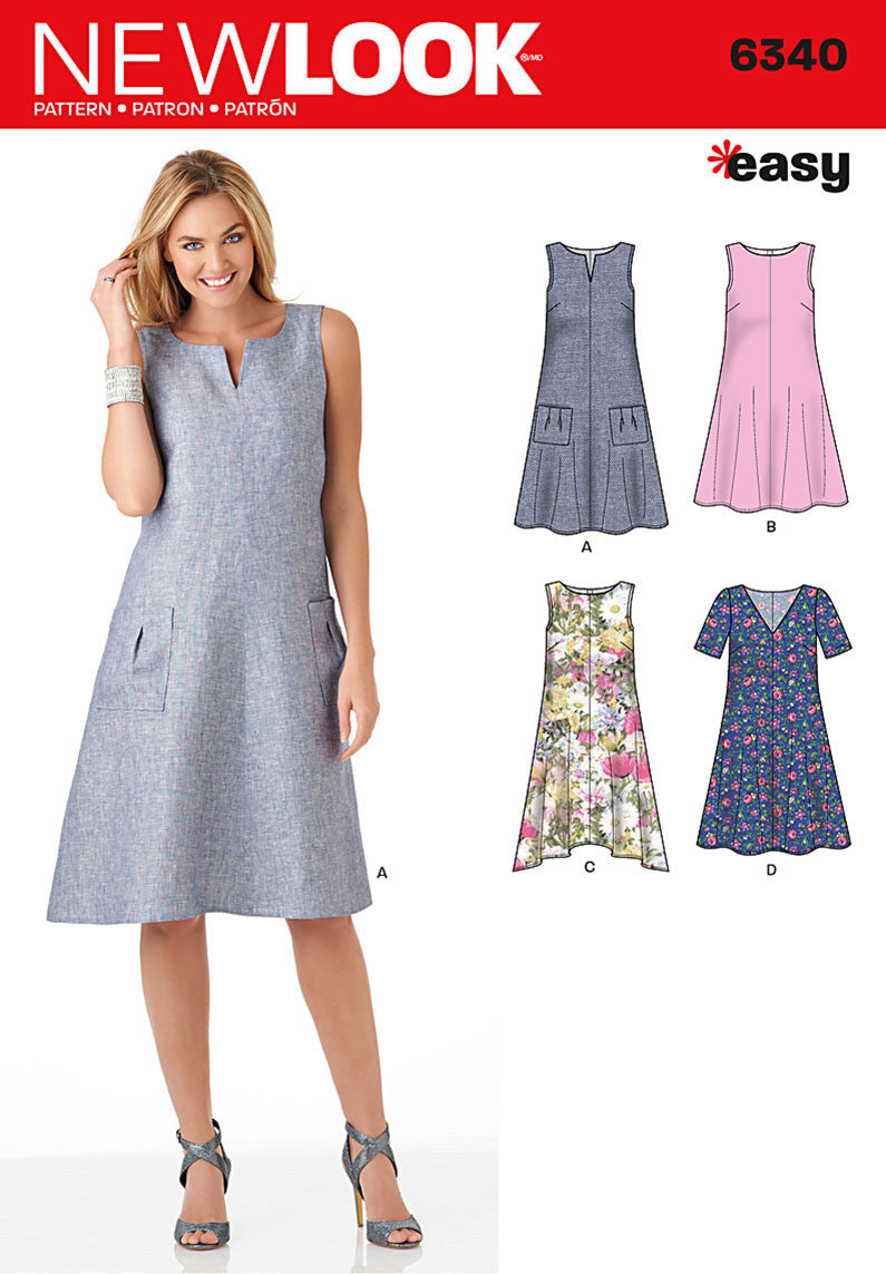 New Look Pattern: NL6340 Misses' Dress | Easy – jaycotts.co.uk - Sewing ...