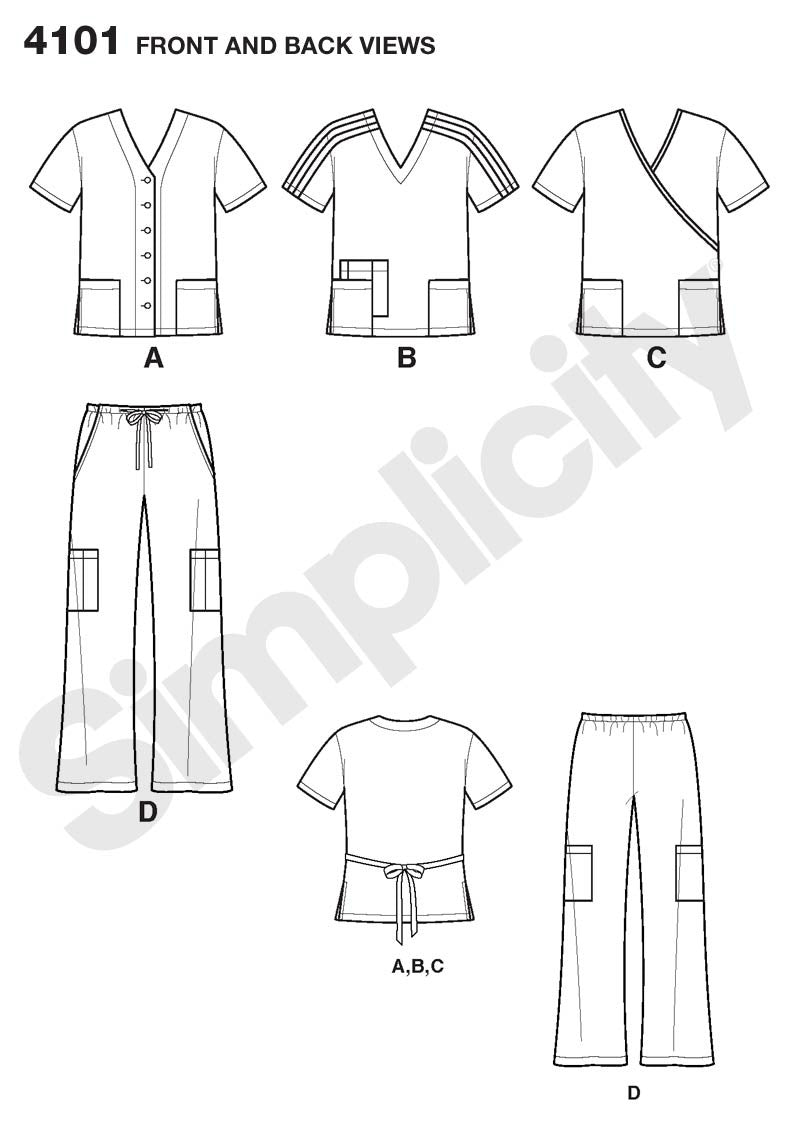 simplicity scrub top pattern for kids