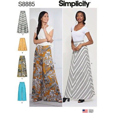 Simplicity 1559 Easy Skirt Sewing Pattern for Women, Easy Pants