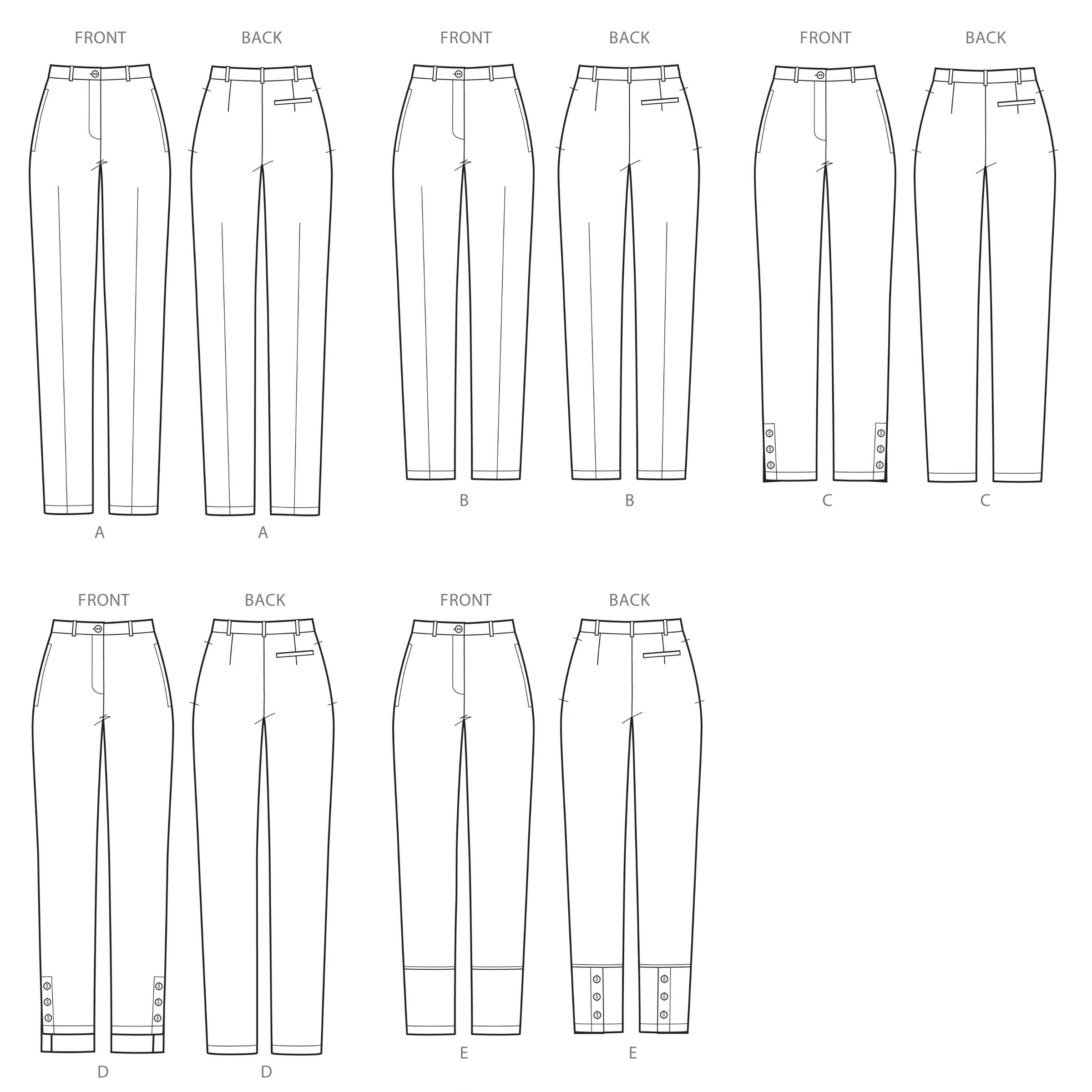 Simplicity Sewing Pattern 8957 Misses' Slim Leg Pant with Variations ...