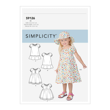 Simplicity Sewing Pattern S9117 Babies' Dresses, Panties