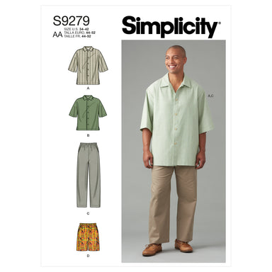 S8753  Simplicity Sewing Pattern Men's Classic, Modern and Slim