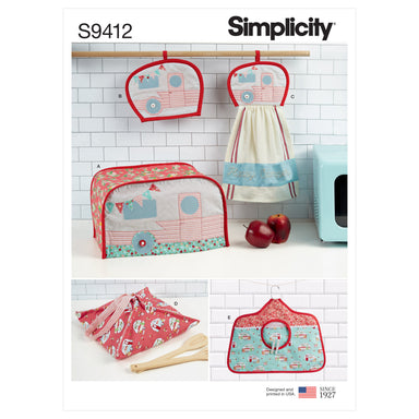 S9365, Simplicity Sewing Pattern Quilted Kitchen Accessories