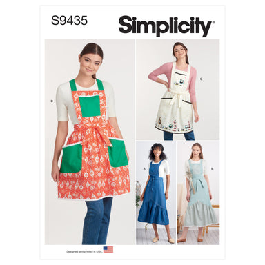  Simplicity Misses' Vintage Apron Sewing Pattern Kit, Code  S9496, One Size, Multicolor : Arts, Crafts & Sewing