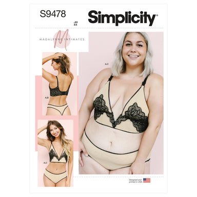  Simplicity Sewing Pattern D0828 / 8510 - Misses' Vintage  Brassiere and Panties, P5(12-14-16-18-20) : Arts, Crafts & Sewing