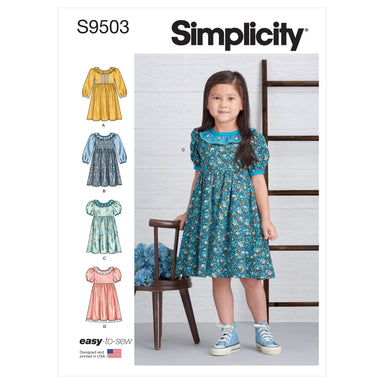 S9560, Children's and Girls' Dress, Top and Skirt