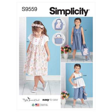 Simplicity Sewing Pattern S9280 Children's Dresses, Top & Leggings