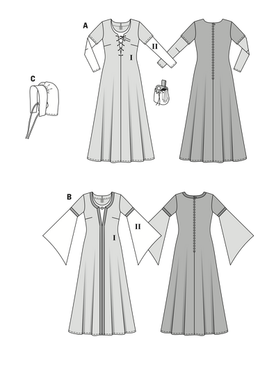 BUR7156, Burda Style Sewing Pattern Historical Undergarments
