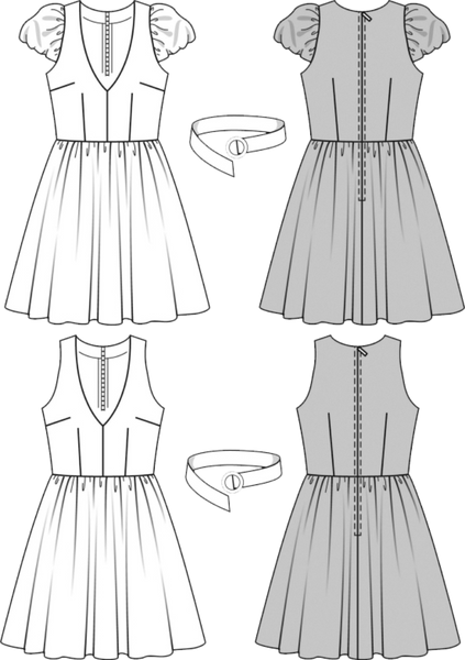 Burda Pattern: BD7556 Misses Party Dress | Vintage 1950's | Easy ...