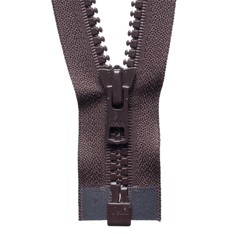 YKK Open End Zip - Chunky Plastic - Colours: Reds, Beige, Browns ...