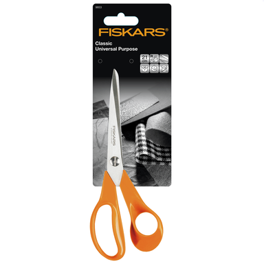 FISKARS 26cm Soft Grip Fabric Sewing Scissors, Ultrasharp, Spring & Lock  Action