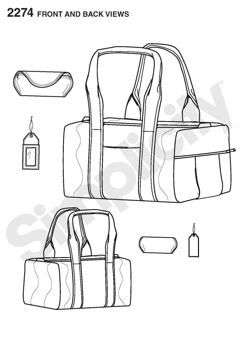 Simplicity Pattern: S2274 Bags — jaycotts.co.uk - Sewing Supplies