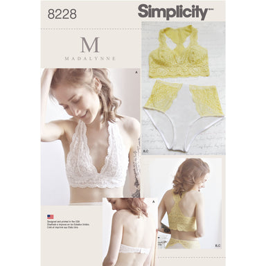 S8510, Simplicity Sewing Pattern Misses' Vintage Brassiere and Panties